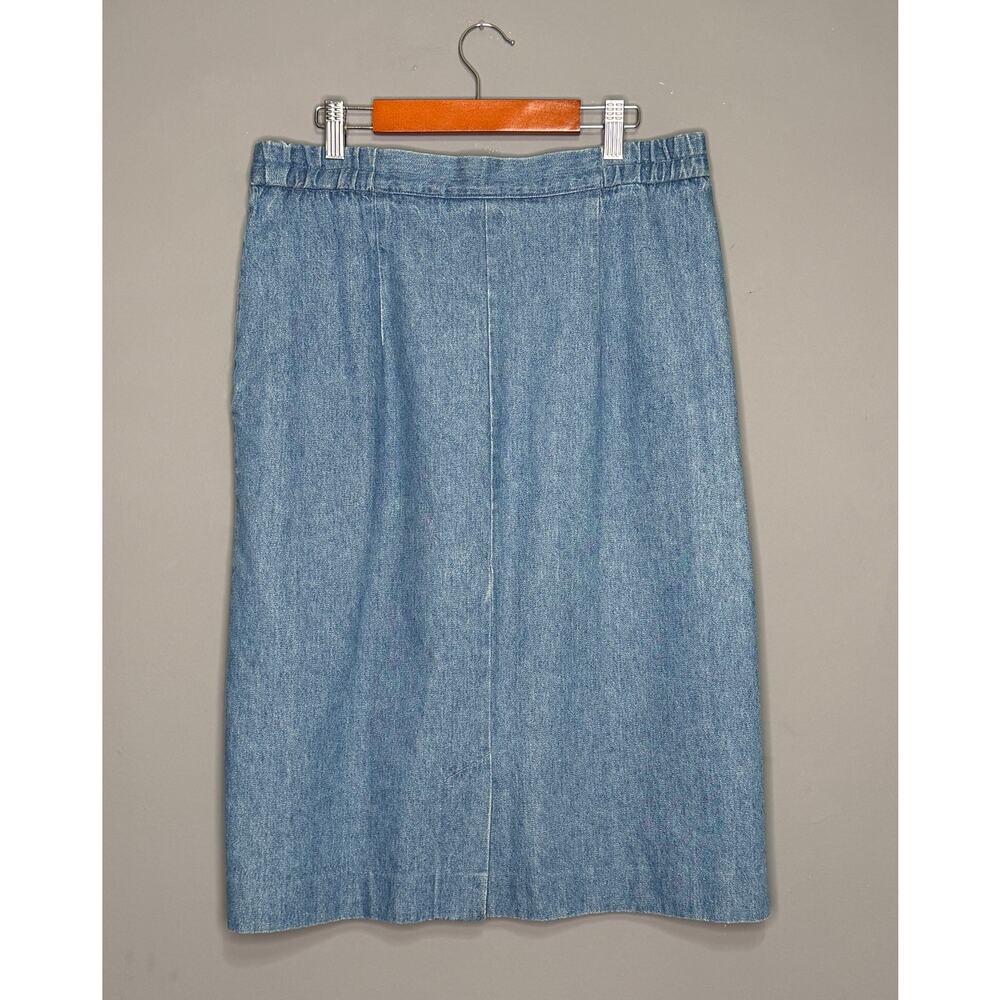VTG Ashley Light Wash Denim Skirt Size: 12 Made in USA - Picture 2 of 3